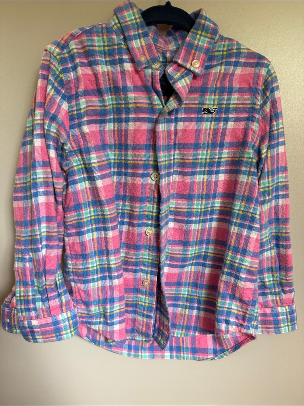 Vineyard Vines Kids Pink & Blue Plaid Button-Down Shirt